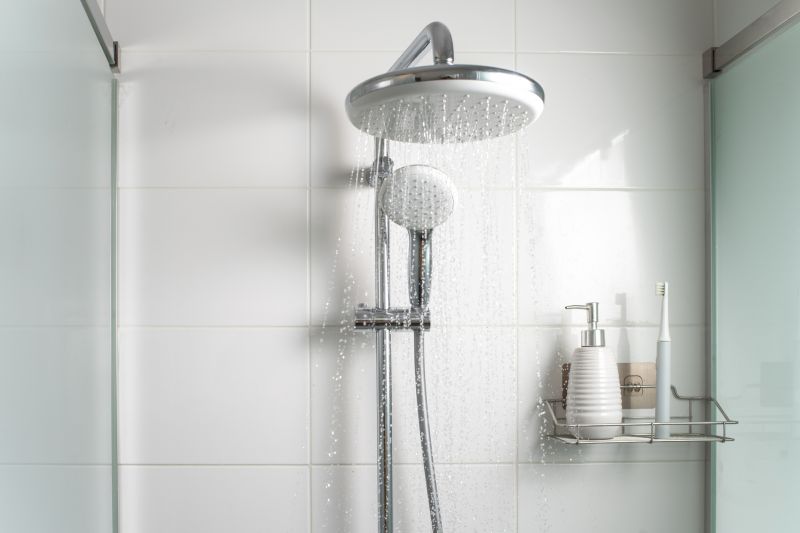 Open Concept Shower with Rainfall Showerhead